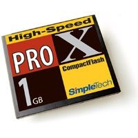 SimpleTech ProX Compact Flash 1GB Type II Card Shipping