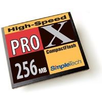 SimpleTech ProX Compact Flash 256MB Card Shipping