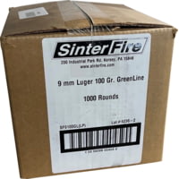 SinterFire GreenLine 9mm Luger 100 Grain Frangible Brass Cased Centerfire Pistol Ammunition