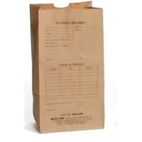 Sirchie - Kraft Evidence Bag, Printed, 5inch X 3.125inch X 9.875", 100/pack