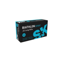 SK Biathlon Sport .22 Long Rifle 40 grain Lead Round Nose Brass Cased Rimfire Ammunition