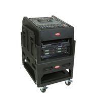 SKB Cases Mighty Gig Rig with 14U top and 6U Front Rack, Built-in pedestal
