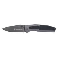 Smith &amp; Wesson Assisted Folding Knife 3.5in Gray Plain Blade