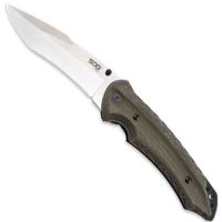 SOG Specialty Knives &amp; Tools Kiku 4.6in Folding Knife w/ Linen Micarta Handle