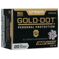 Speer .30 Super Carry 115 Grain GDHP Nickle Plated Brass Pistol Ammunition