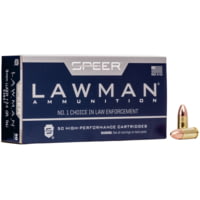 Speer 9 mm Luger 124 Grain Total Metal Jacket Brass Cased Centerfire Pistol Ammunition