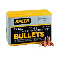 Speer TNT .224 Rifle Bullet, 50 Grain, Jacketed Hollow Point