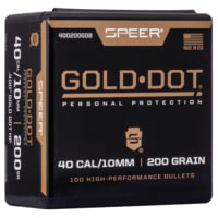 Speer Gold Dot Handgun Component Bullet 10mm Auto 200 Grain Hollow Point Rifle Bullet