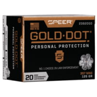 Speer Gold Dot .357 Magnum 125 Grain Gold Dot Hollow Point Centerfire Pistol Ammunition