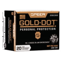 Speer Gold Dot .327 Mag 100 Grain Gold Dot Hollow Point Centerfire Pistol Ammunition