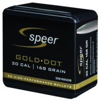 Speer Gold Dot Rifle Component Bullet .308 Rifle Bullet, 168 Grain, Soft Point