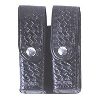 Stallion Leather Double Mag-dbl Stack Black Snap