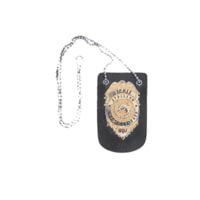 Stallion Leather Neck Chain Badge Holder