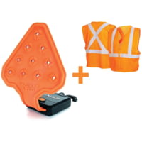 STKR Concepts FLEXIT AUTO Roadside Flashlight Safety Combo Kit - A 200 Lumen, Ultra-Flexible Roadside Safety LED Flashlight &amp; High-Vis Safety Vest