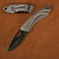 Stone River Gear Ceramic Money Clip Folding Knife with Titanium Handle