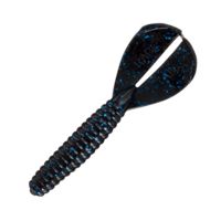 Strike King Rage Twin Tail Menace Grub Blk Blue Flake Soft Bait