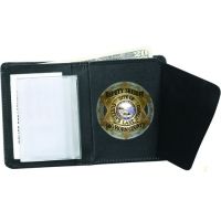 Strong Leather Book Style Badge Wallet, Badge Cut 600-1100