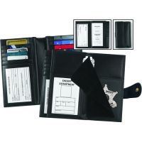 Strong Leather Female Badge, Checkbook And Credit Card Wallet