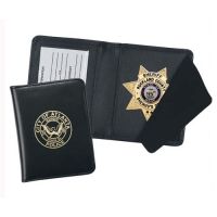Strong Leather Side Open Double Id Badge Case - Duty