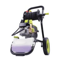 Sun Joe Cold Water Electric Direct Drive Crank Shaft Pressure Washer - 1300 PSI w/ Wall Mount, Roll Cage and Hose Reel