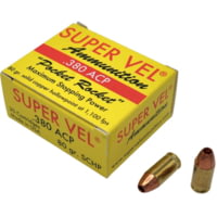 Super Vel Ammunition 380 Auto 80 grain Solid Copper Hollow Point Brass Cased Pistol Ammunition