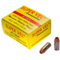 Super Vel Ammunition 40 S&amp;W 125 grain Solid Copper Hollow Point Brass Cased Pistol Ammunition