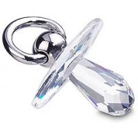 Swarovski Pacifier, rhodium-plated 626862