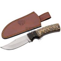 SZCO Ashwood Grooved Hunter 4in Fixed Blade Knife