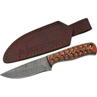 Rite Edge Twisted Wood Hunter Damascus Knife