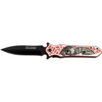 TAC Force Assisted Opening Knife 4.5in Closed with Zinc Aluminum Medallion