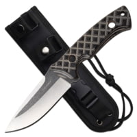 Tac Force Fixed Blade Knive, 4in Blade, Stonewashed Finish, 3CR13 Blade Knive
