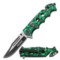 TAC Force Two Tone 440 SS Blade Skull Knife