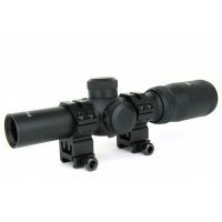 Tacfire 1-4X24 Tri. Illuminated First Focal Scope/Rings/Mil-Dot Reticle / Etched Glass