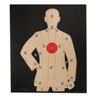 Target Barn B-21 Reversed Police Silhouette Paper Targets With Red Center 100 Per Pack SPECB-21XRC