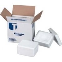 Tegrant Thermosafe ThermoSafe Thick and Thin Wall Insulated Shippers, Expanded Polystyrene, ThermoSafe Brands 439 Thick Wall, Assembled Foam Unit In Corrugated Carton, Case of 8
