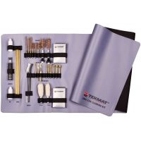 TekMat 28-Piece Universal Rifle and Shotgun Cleaning Kit with Integrated TekMat Cleaning Mat, Grey, 14 x 42