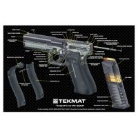Tekmat Armorers Bench Mat 11"x17" Glock 17 G4 Cut Away