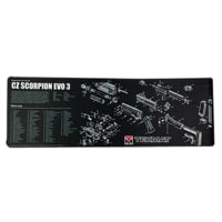 TekMat TEKR36CZSCORPION CZ Scorpion EVO 3 Cleaning Mat Black/Gray Thermoplastic