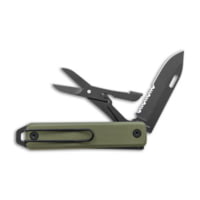 The James Brand The Ellis Lockback Knife &amp; Tool w/Scissors OD Green 2.75 Blk DA10B540