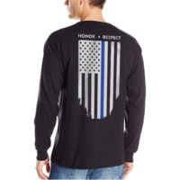 Thin Blue Line Flag Long Sleeve Shirt - Mens