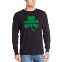 Thin Blue Line Men's Long Sleeve - Shamrock