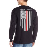 Thin Blue Line Men's - Thin Red Line Flag Long Sleeve T-shirt