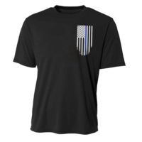 Thin Blue Line Polyester T-shirt - Honor/respect