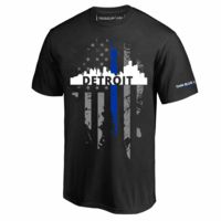 Thin Blue Line T-shirt - Detroit Large,