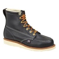 Thorogood Mens American Heritage Wedges 6in Black Moc Toe Non-Safety