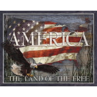 Tin Signs America Land of Free Sign