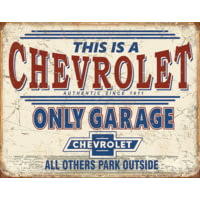 Tin Signs Chevy Only Garage Sign