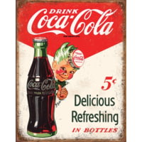Tin Signs Coke Boy 5 Cents Sign