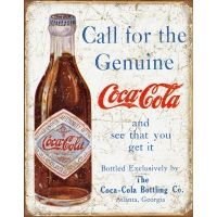 Tin Signs Coke Call For The Genuine