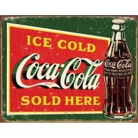 Tin Signs Coke Ice Cold Green Tin Sign